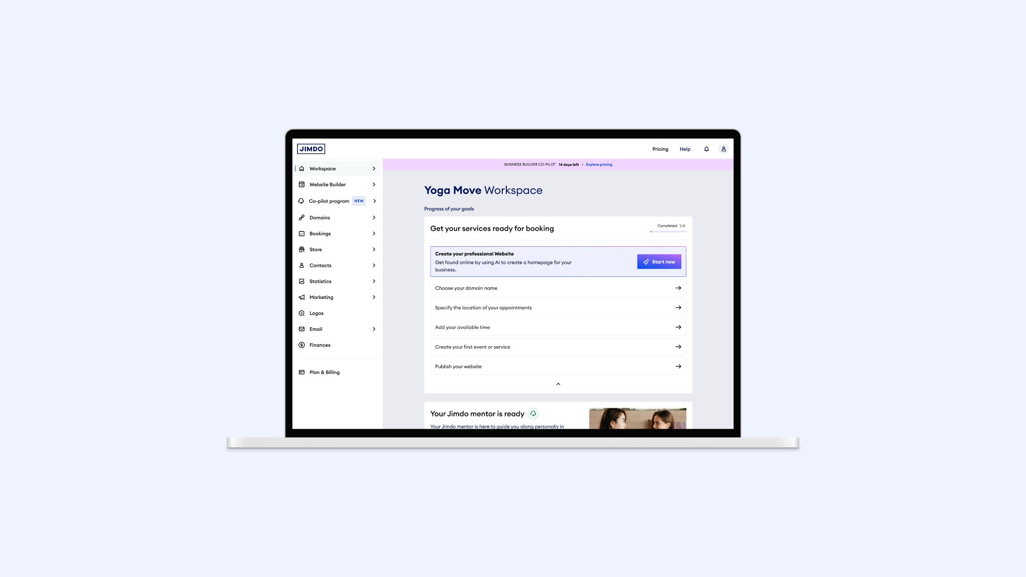 Business Workspace Dashboard