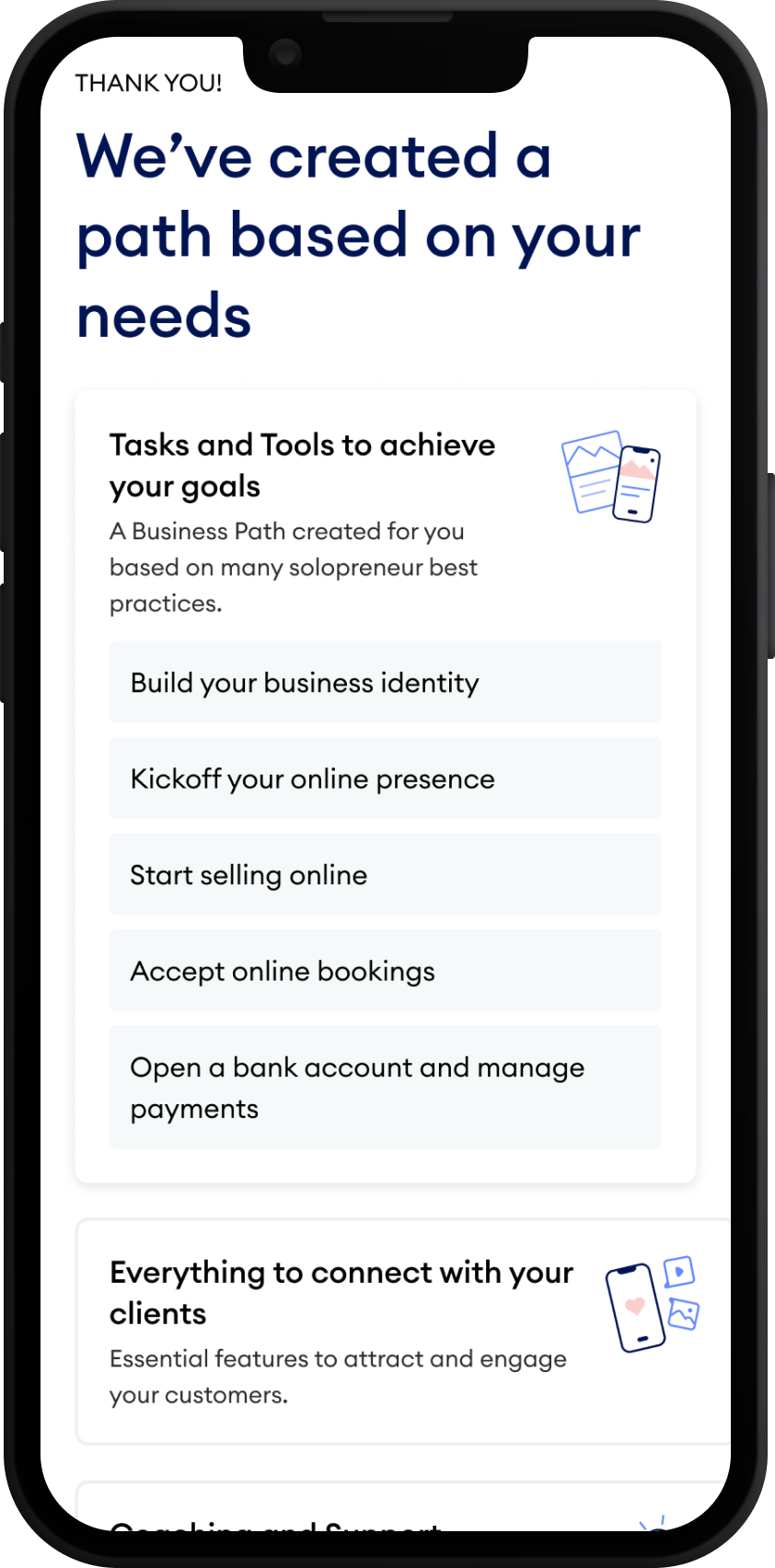 First iteration: a generic checklist built from fixed categories