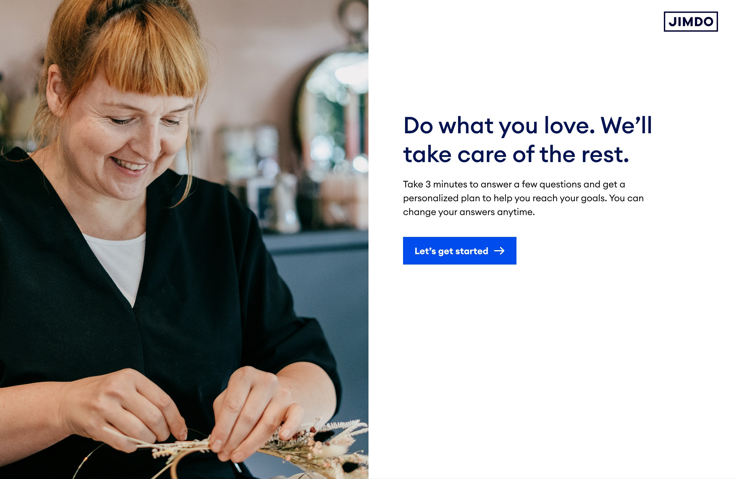First shipped version: a short questionnaire entry screen instead of a long sign-up form
