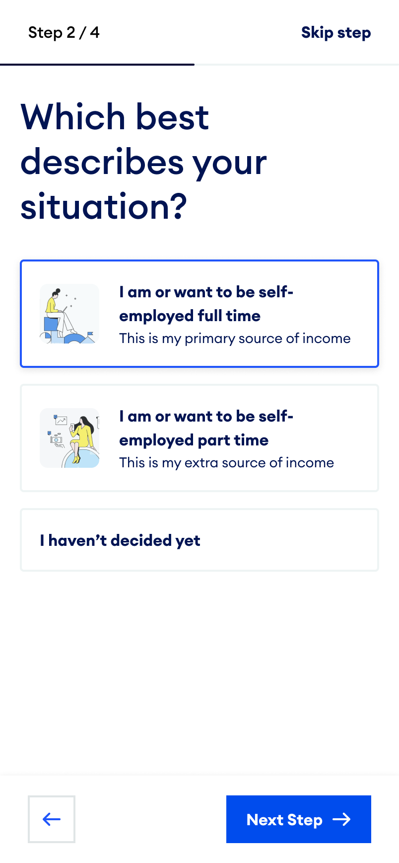 First shipped version: choosing from a fixed set of situation cards
